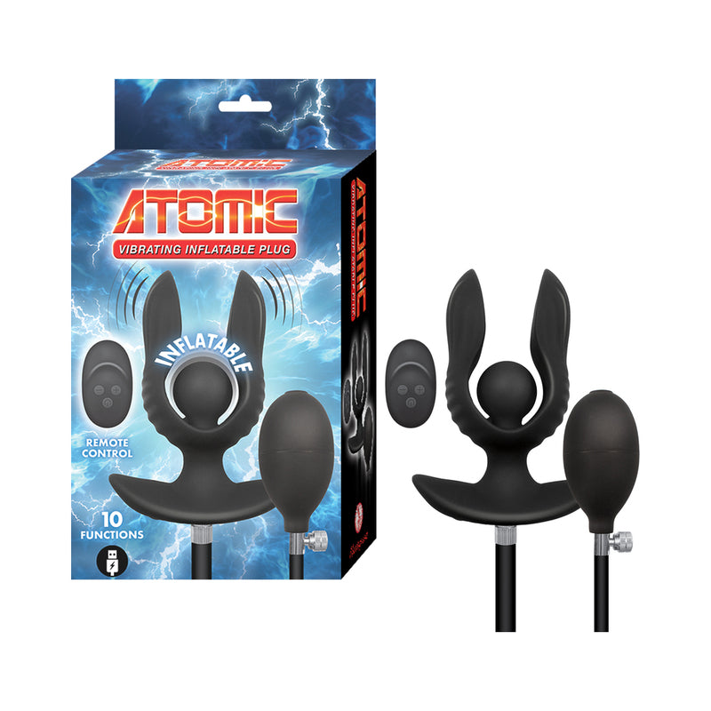 Atomic Vibrating Inflatable Plug Black